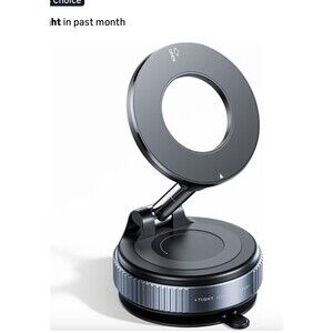 Vacuum Magnetic Phone Holder Phone Stand, 360 Foldable Black New